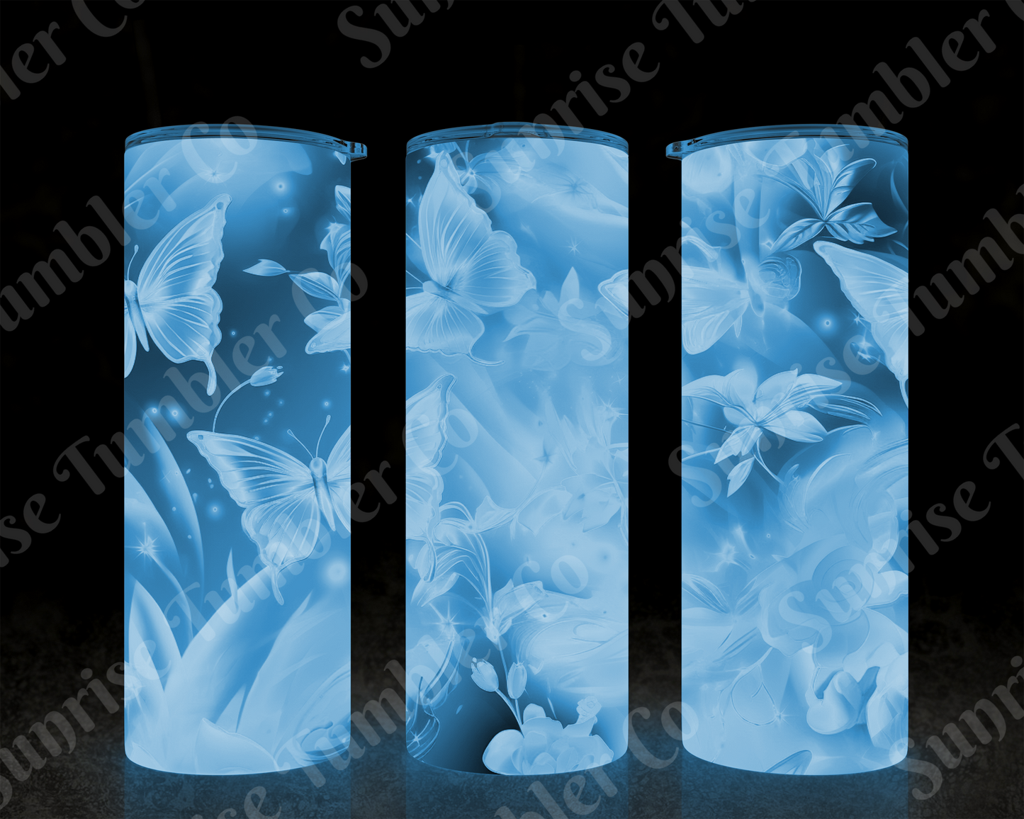 Butterflies Variety Part 3 - 20 oz and 30 oz Tumblers (Glow In The Dark Options Available)