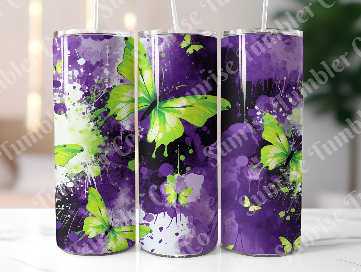 Butterflies Variety Part 3 - 20 oz and 30 oz Tumblers (Glow In The Dark Options Available)