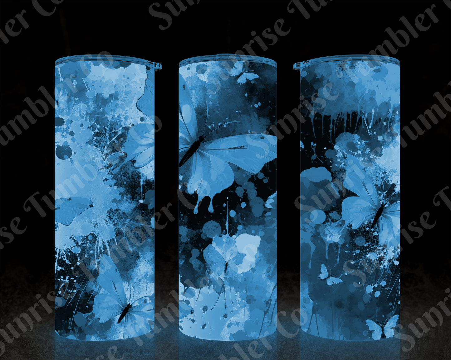 Butterflies Variety Part 3 - 20 oz and 30 oz Tumblers (Glow In The Dark Options Available)
