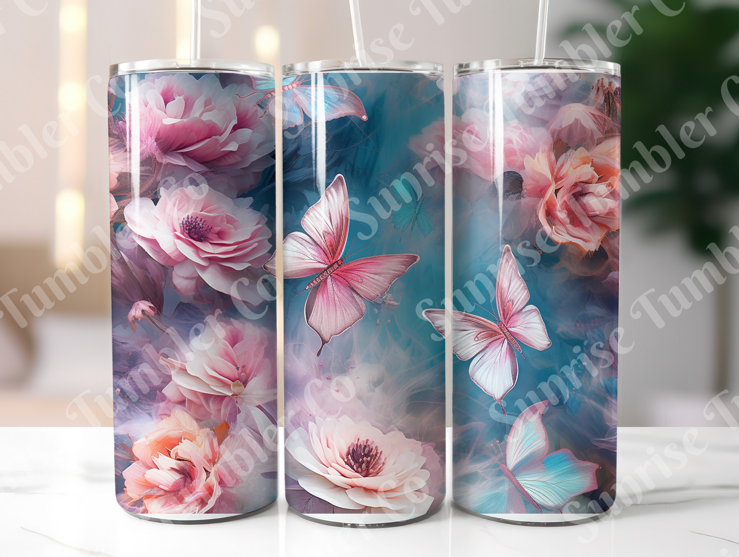 Butterflies Variety Part 3 - 20 oz and 30 oz Tumblers (Glow In The Dark Options Available)