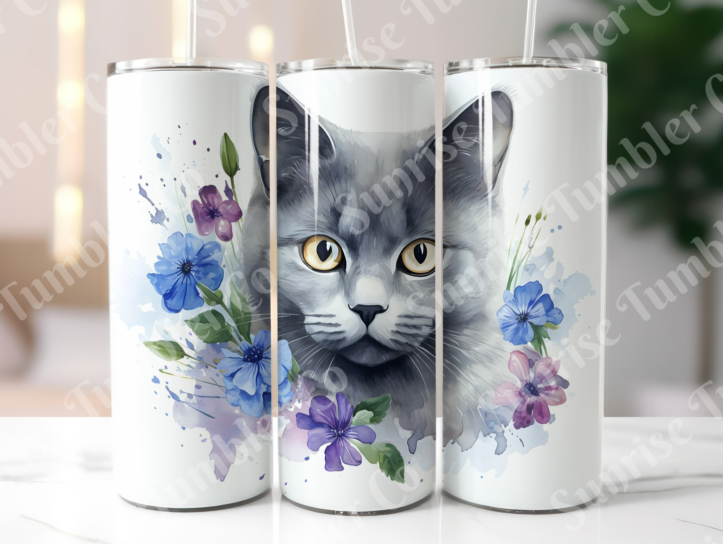 Cat Lovers Variety Part 3 - 20oz and 30oz Tumblers (Glow In The Dark Green And Blue Available)