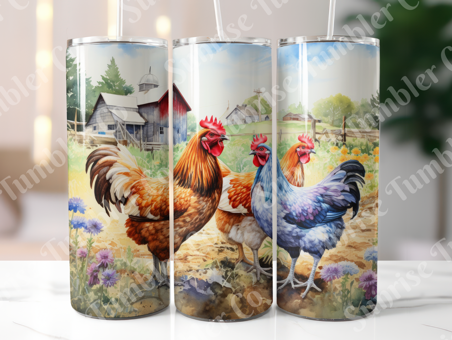 Chicken Variety Part 1 - 20oz and 30oz Tumblers (Glow In The Dark Green And Blue Available)