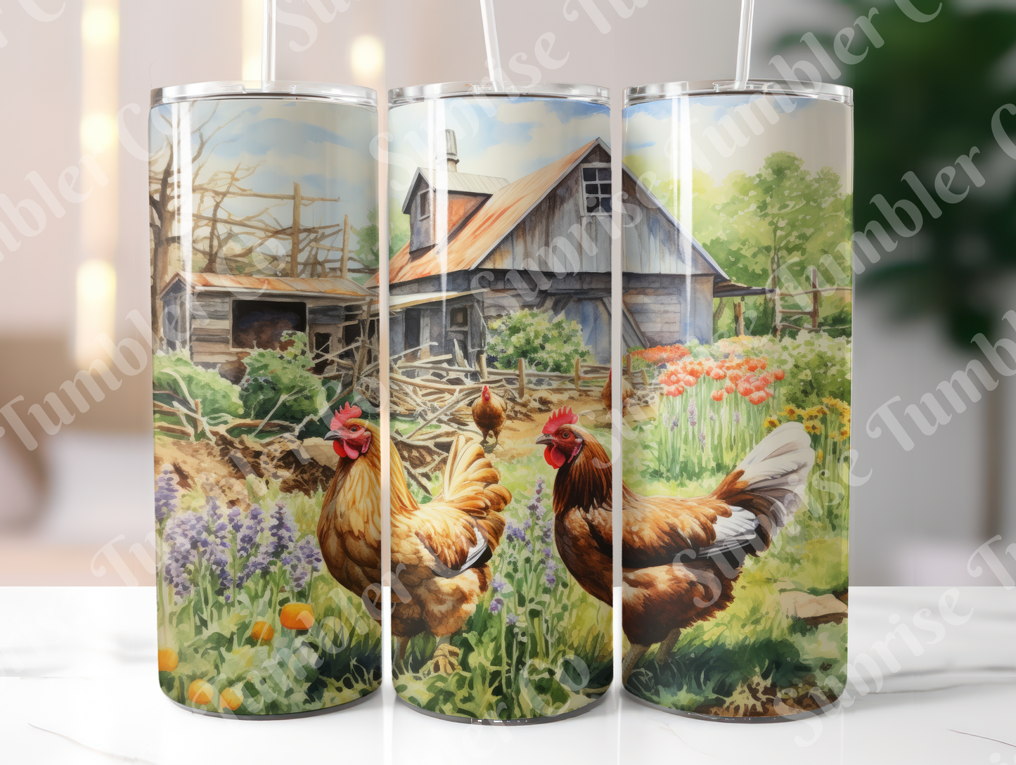 Chicken Variety Part 1 - 20oz and 30oz Tumblers (Glow In The Dark Green And Blue Available)