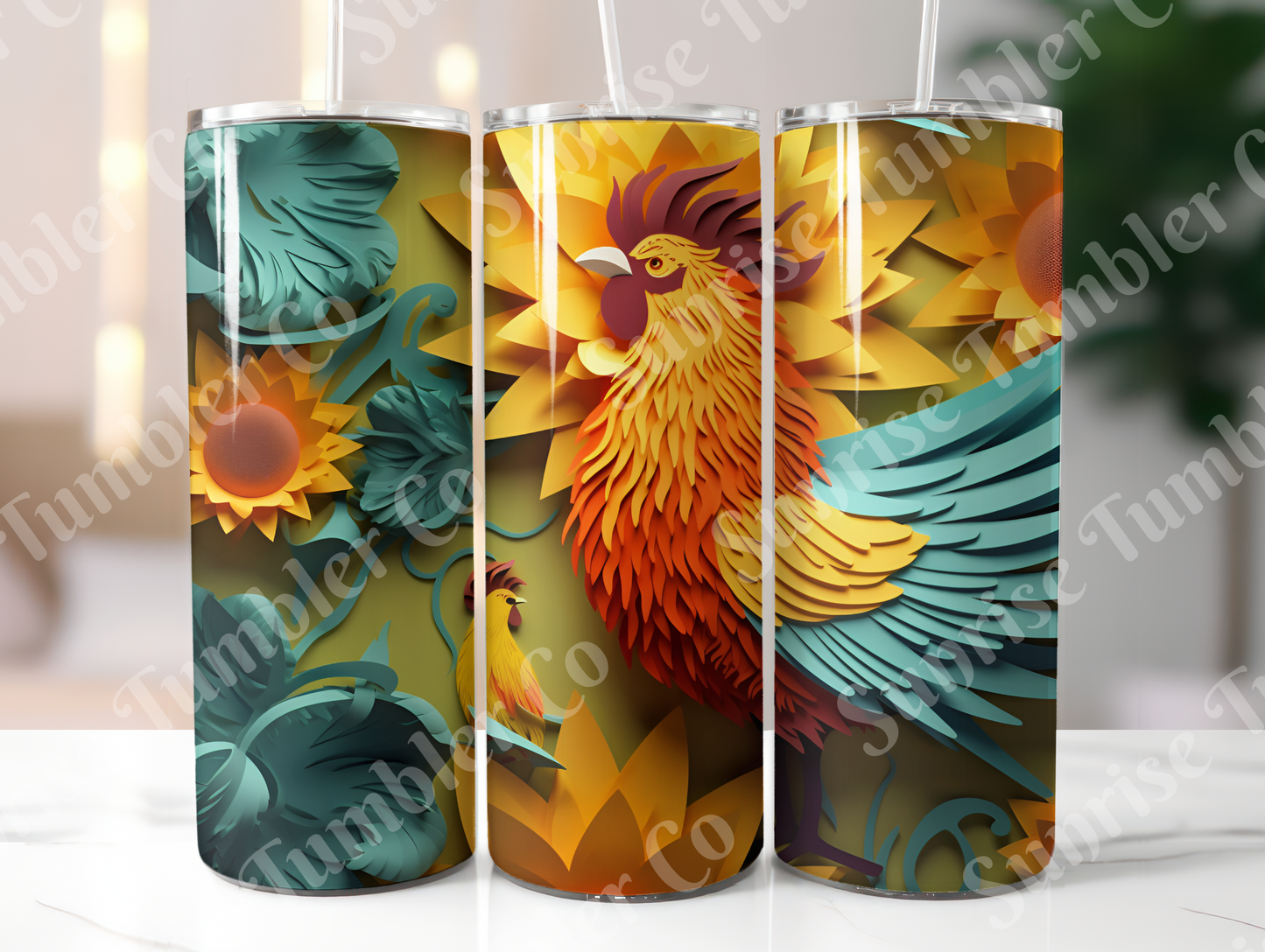 Chicken Variety Part 1 - 20oz and 30oz Tumblers (Glow In The Dark Green And Blue Available)