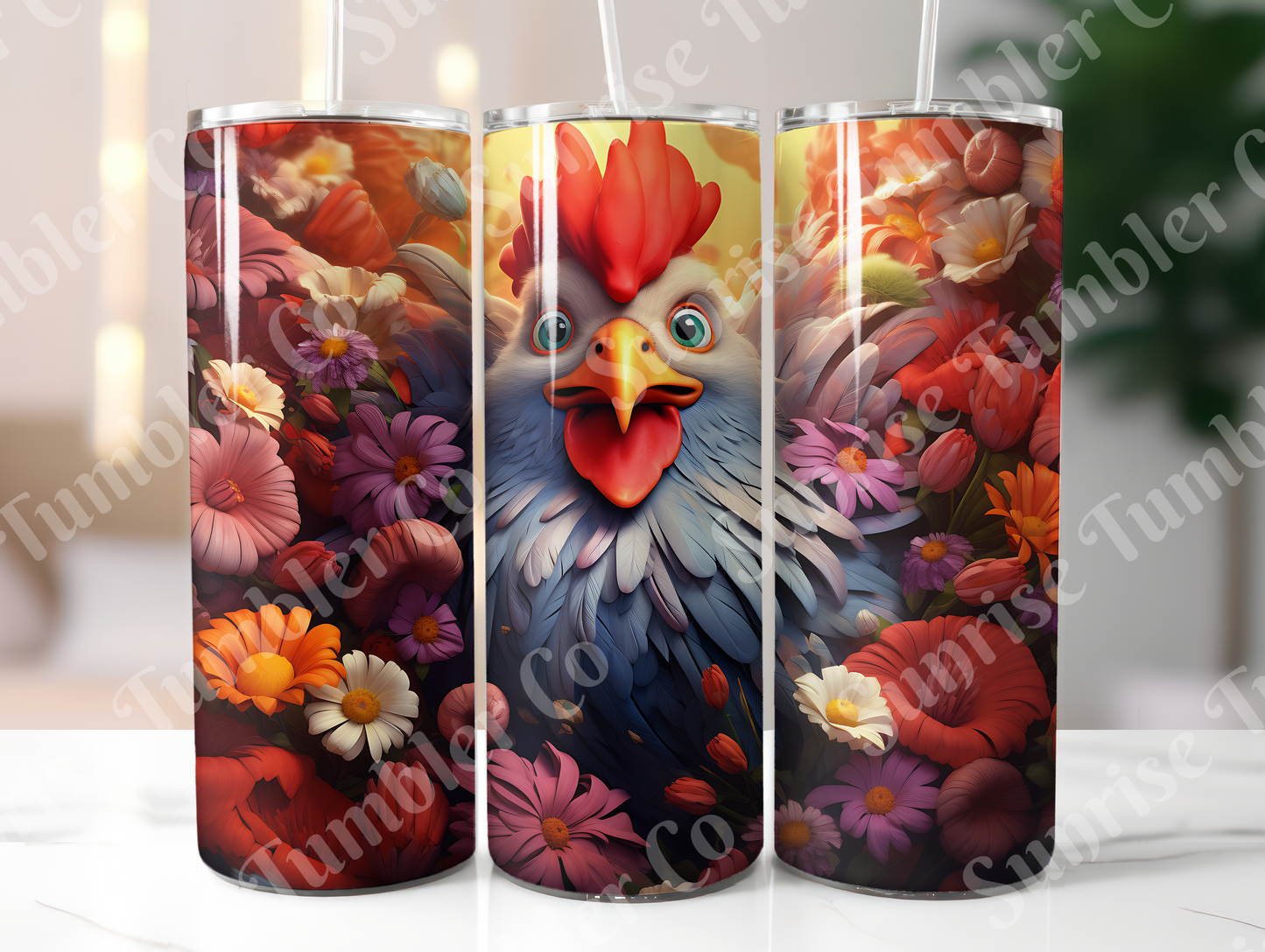 Chicken Variety Part 1 - 20oz and 30oz Tumblers (Glow In The Dark Green And Blue Available)