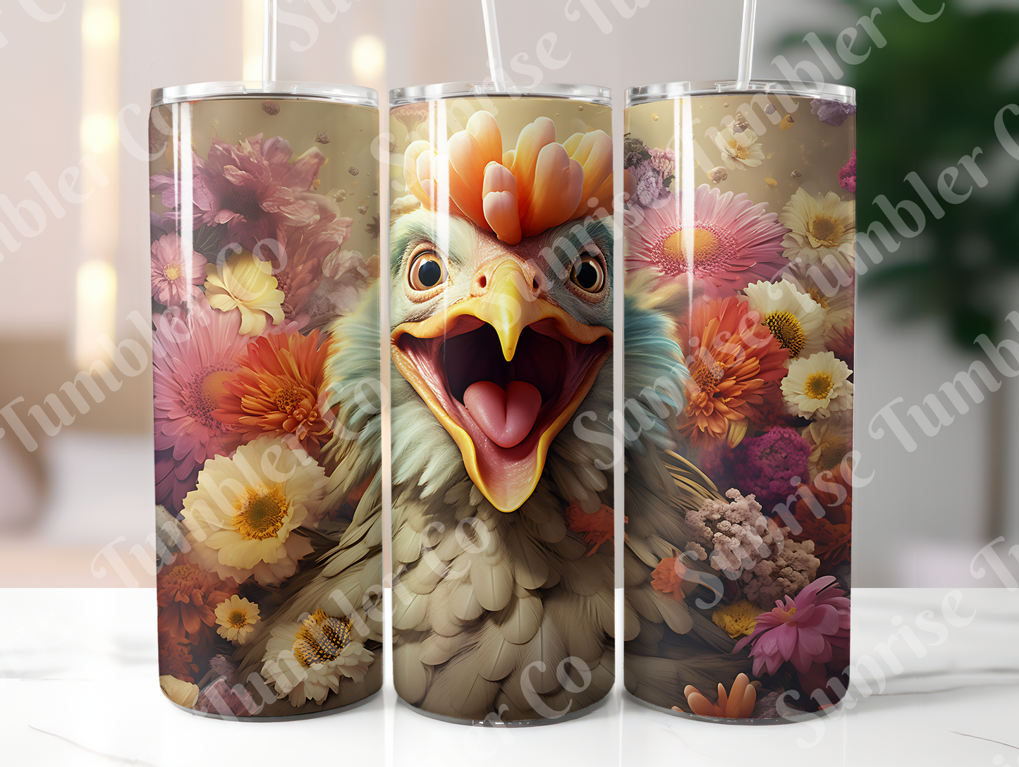 Chicken Variety Part 1 - 20oz and 30oz Tumblers (Glow In The Dark Green And Blue Available)