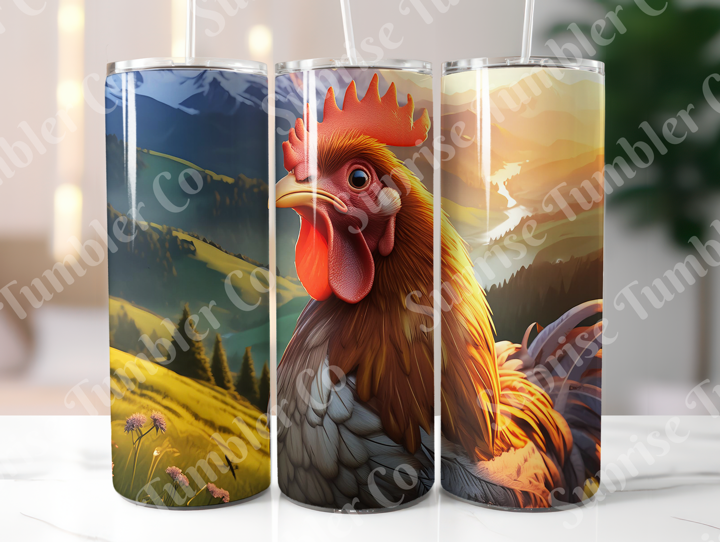 Chicken Variety Part 1 - 20oz and 30oz Tumblers (Glow In The Dark Green And Blue Available)