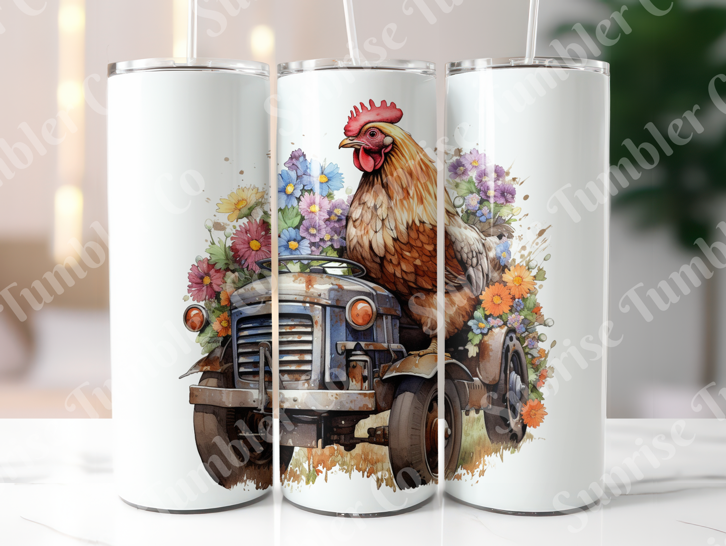 Chicken Variety Part 2 - 20oz and 30oz Tumblers (Glow In The Dark Green And Blue Available)