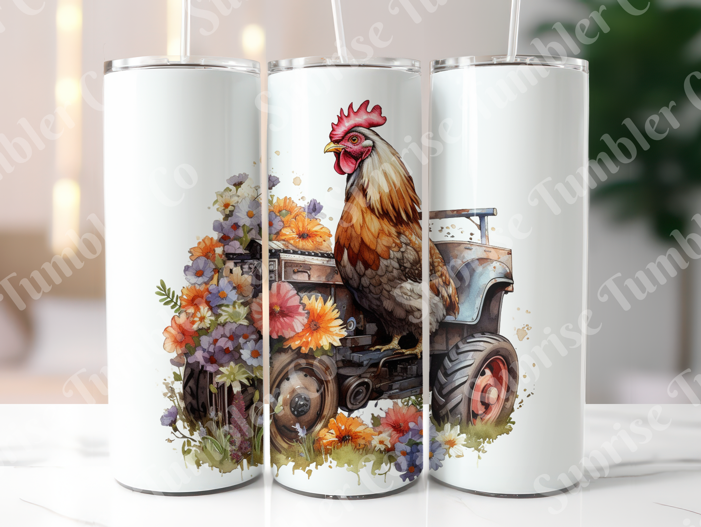 Chicken Variety Part 2 - 20oz and 30oz Tumblers (Glow In The Dark Green And Blue Available)