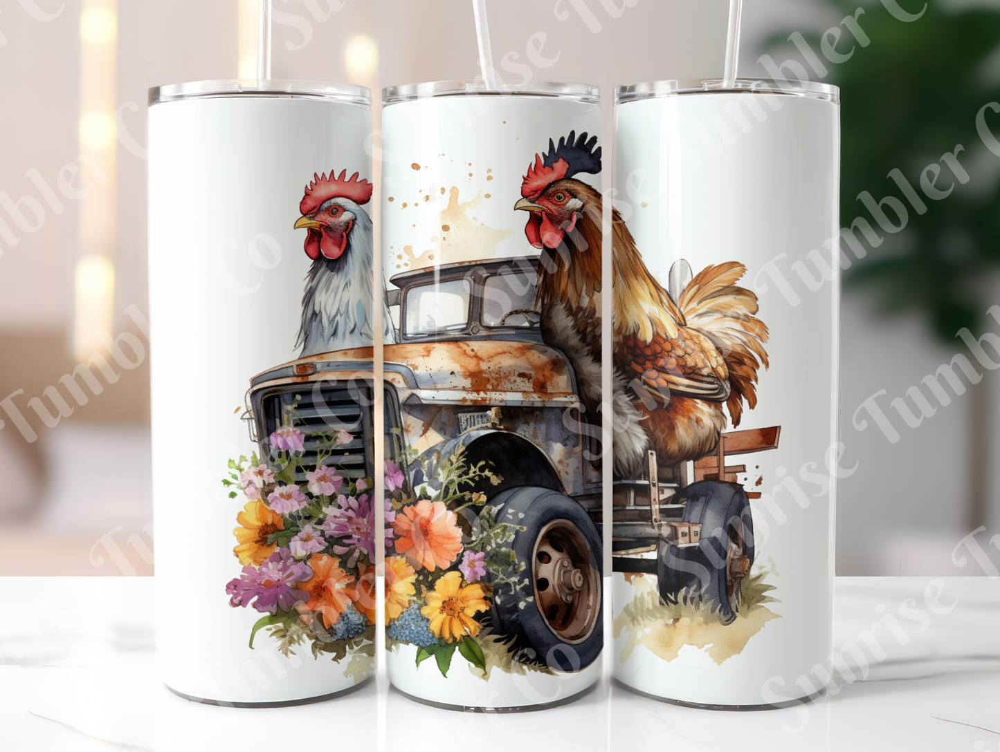 Chicken Variety Part 2 - 20oz and 30oz Tumblers (Glow In The Dark Green And Blue Available)