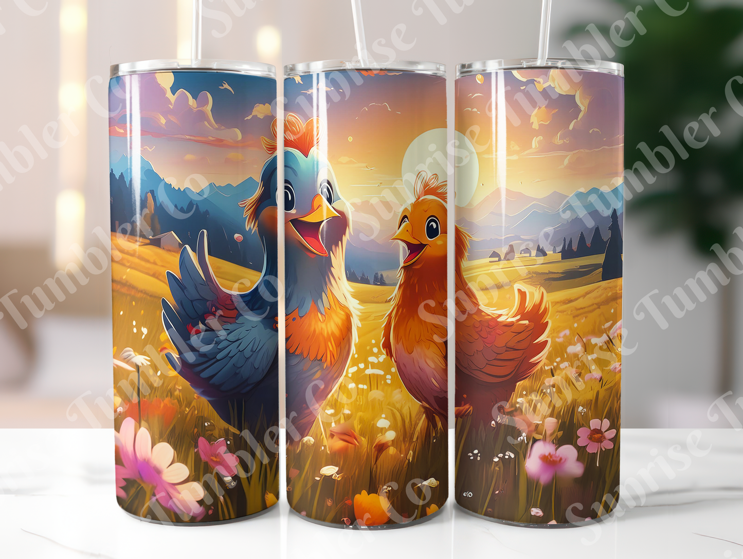 Chicken Variety Part 1 - 20oz and 30oz Tumblers (Glow In The Dark Green And Blue Available)
