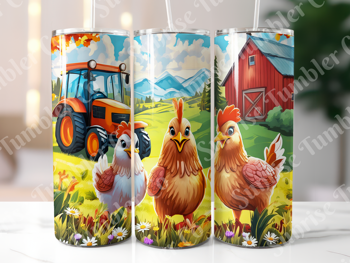 Chicken Variety Part 1 - 20oz and 30oz Tumblers (Glow In The Dark Green And Blue Available)