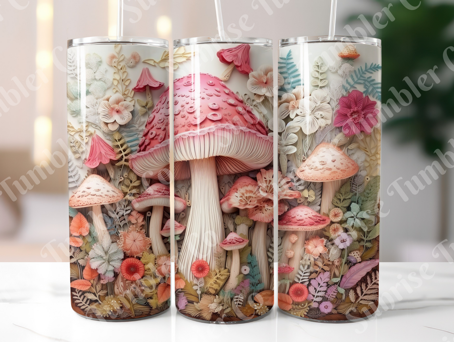 Mushroom Variety Part 1 - 20oz and 30oz Tumblers (Glow In The Dark Green And Blue Available)