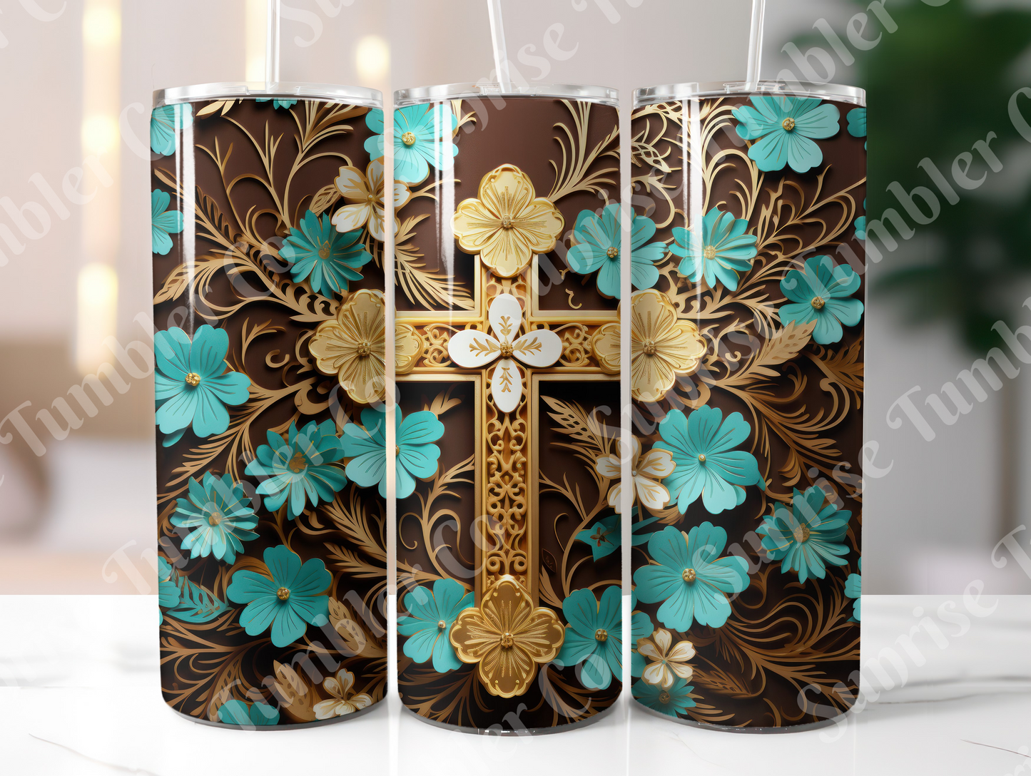 Cross Variety - 20 oz or 30 oz Tumbler (Glow In The Dark Option Available)