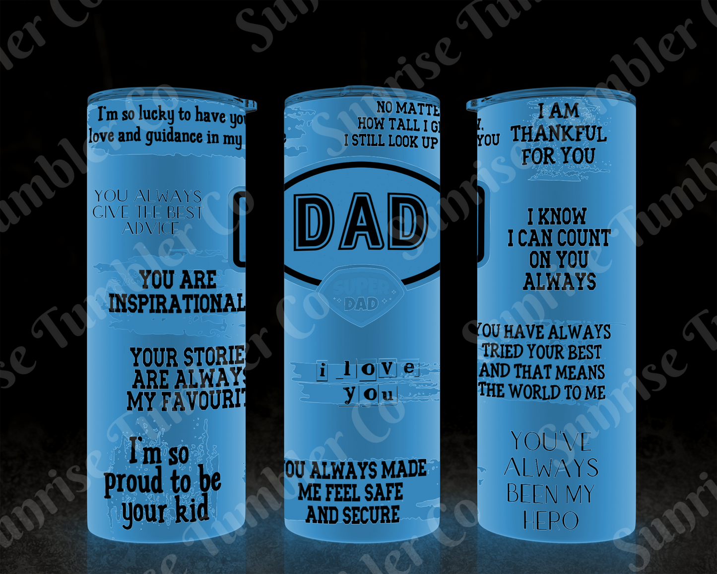 Positive and Inspirational Sayings Variety Part 3 - 20 oz and 30 oz Tumblers (Glow In The Dark Options Available)