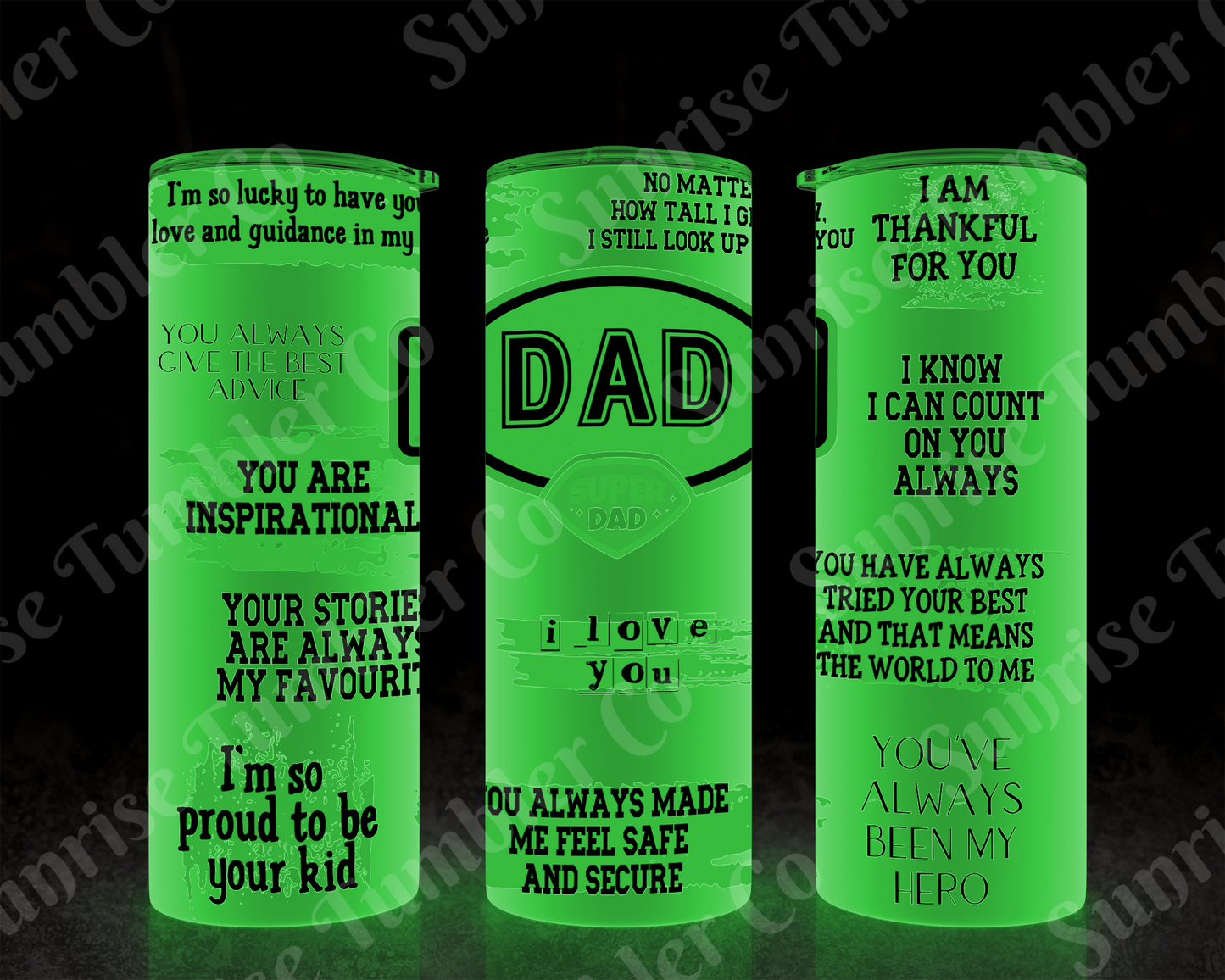 Positive and Inspirational Sayings Variety Part 3 - 20 oz and 30 oz Tumblers (Glow In The Dark Options Available)