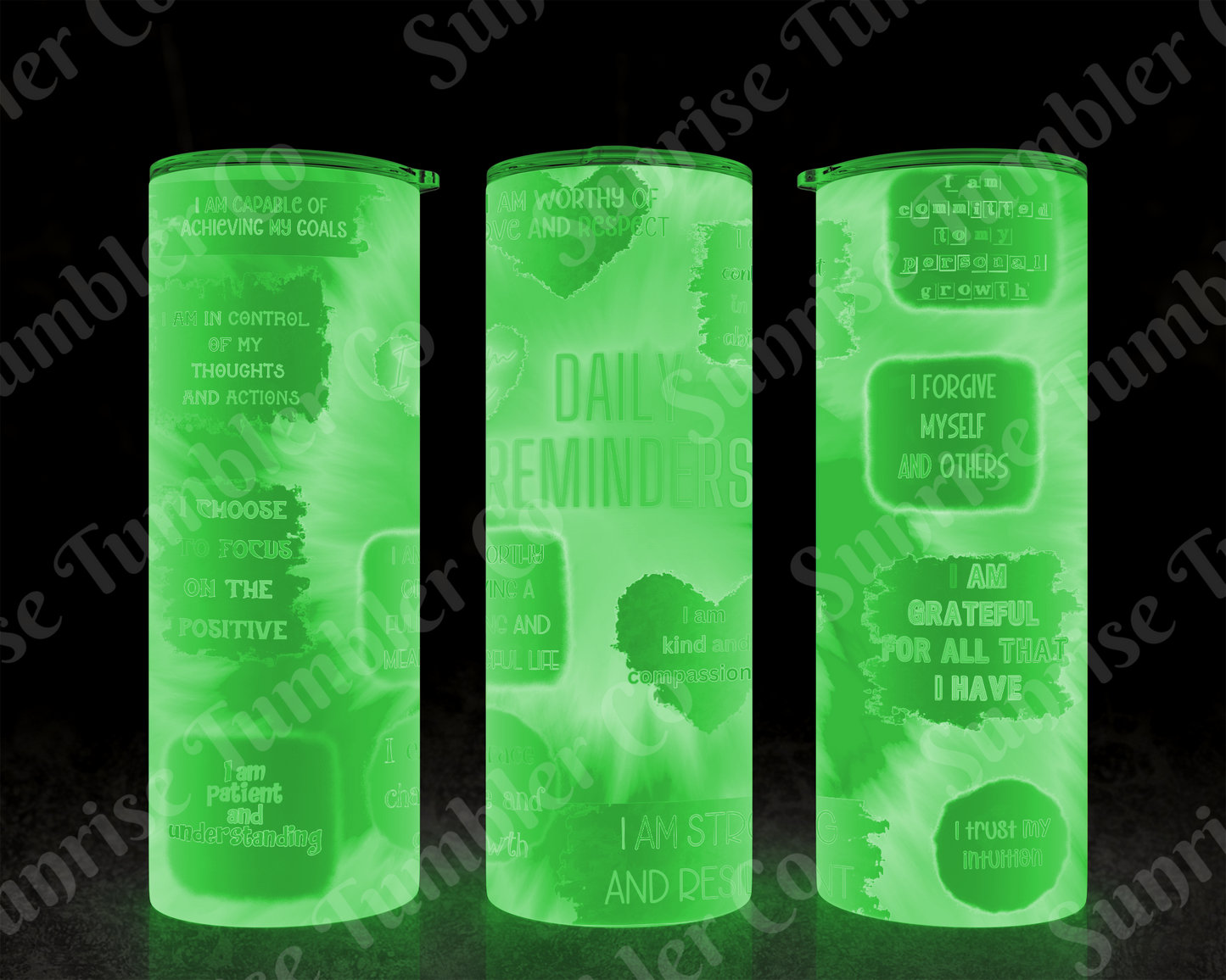 Positive and Inspirational Sayings Variety Part 3 - 20 oz and 30 oz Tumblers (Glow In The Dark Options Available)