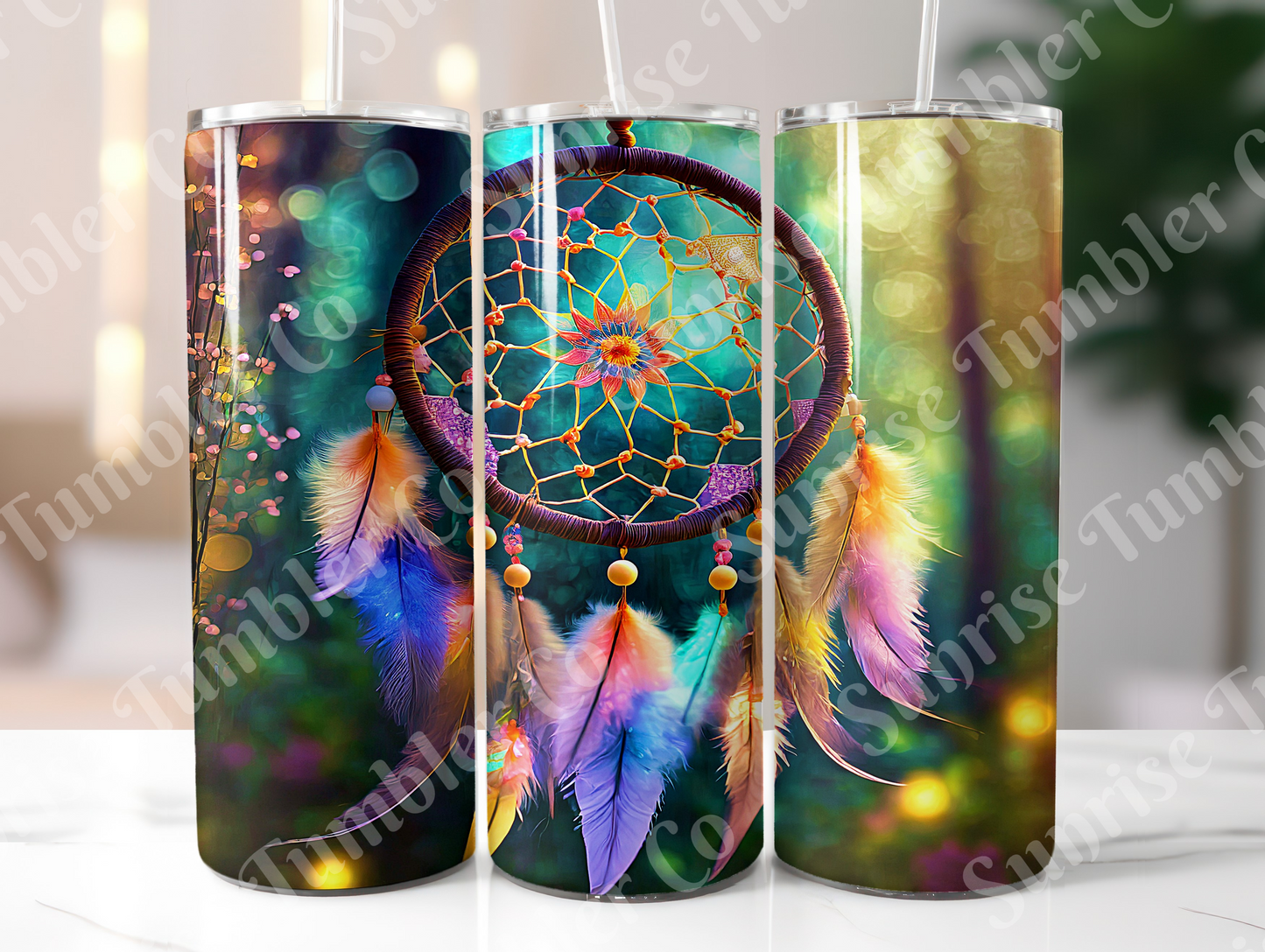Dream Catcher Variety - 20 oz and 30 oz Tumblers (Glow In The Dark Green and Blue Options Available)