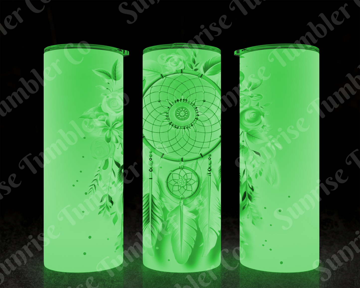 Dream Catcher Variety - 20 oz and 30 oz Tumblers (Glow In The Dark Green and Blue Options Available)