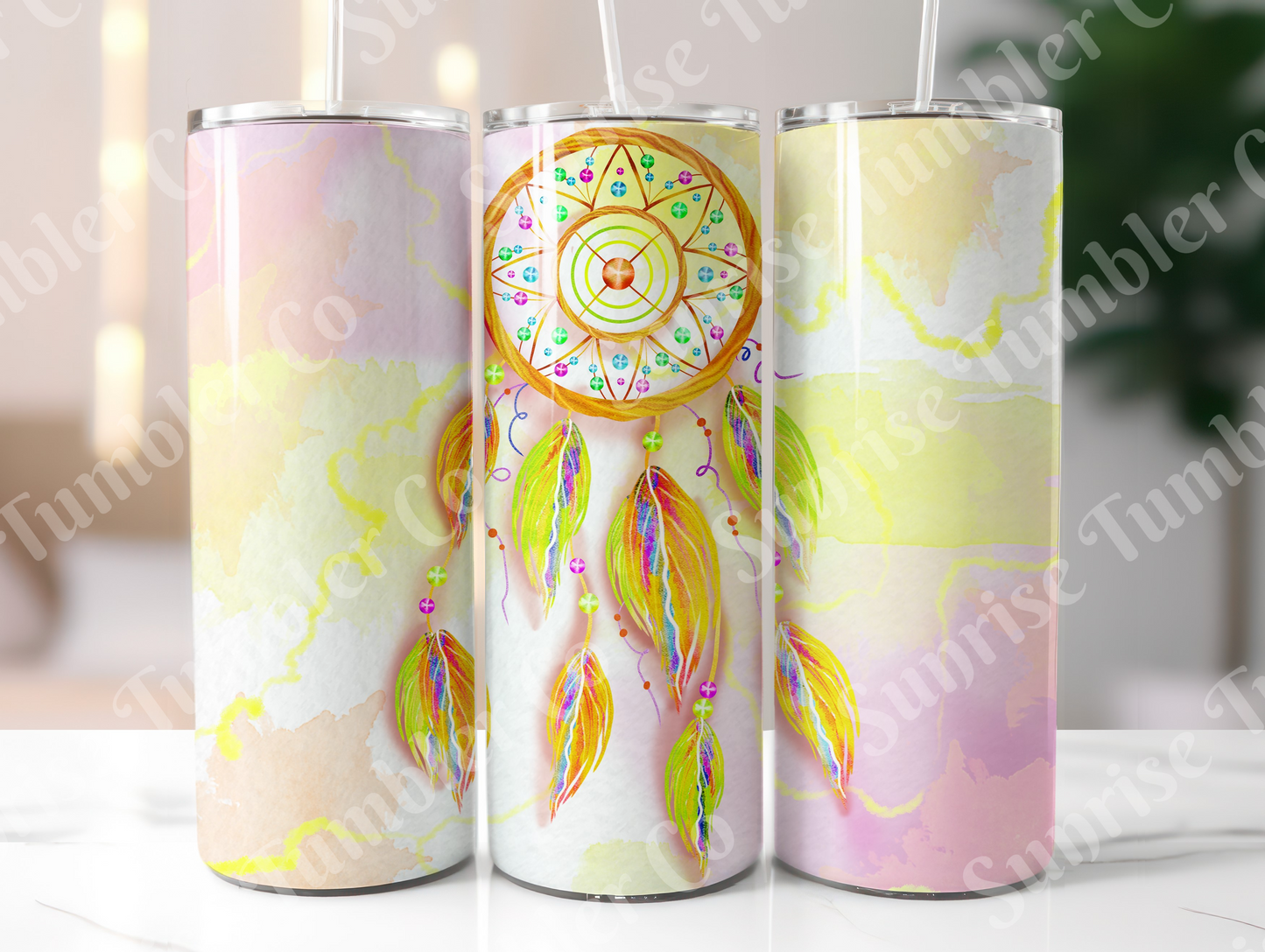 Dream Catcher Variety - 20 oz and 30 oz Tumblers (Glow In The Dark Green and Blue Options Available)