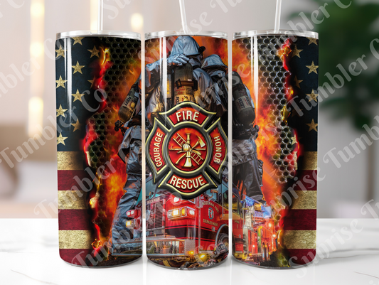 Military, Veteran & First Responders Variety Part 1 - 20oz and 30oz Tumblers (Glow In The Dark Green And Blue Available)
