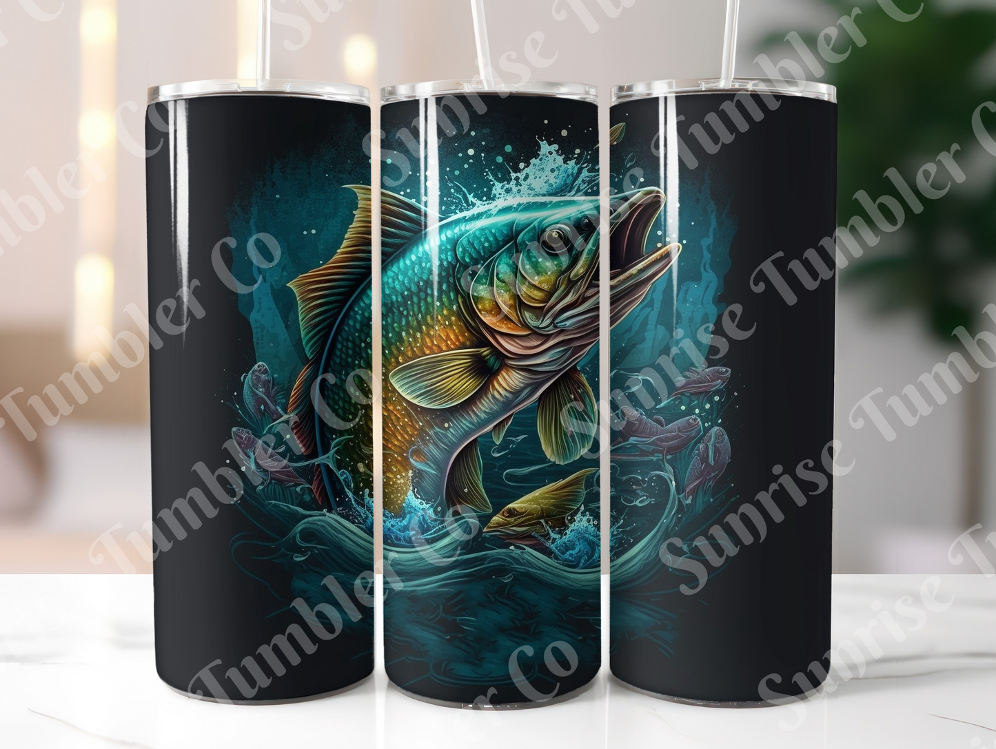Fishing Variety Part 2 - 20oz and 30oz Tumblers (Glow In The Dark Green And Blue Available)