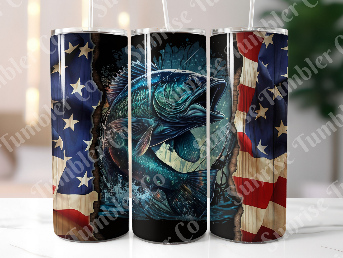 Fishing Variety Part 1 - 20oz and 30oz Tumblers (Glow In The Dark Green And Blue Available)