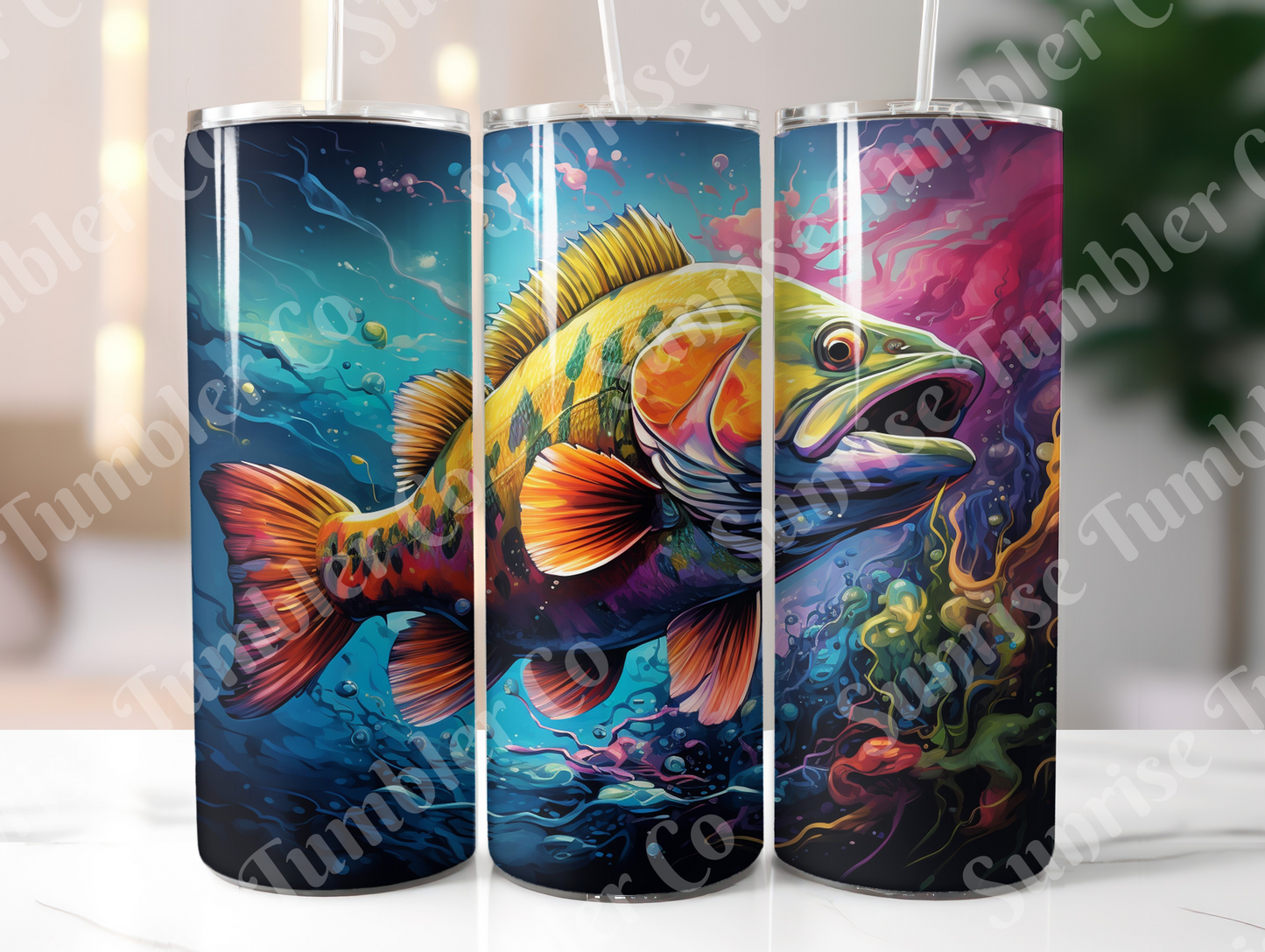Fishing Variety Part 1 - 20oz and 30oz Tumblers (Glow In The Dark Green And Blue Available)
