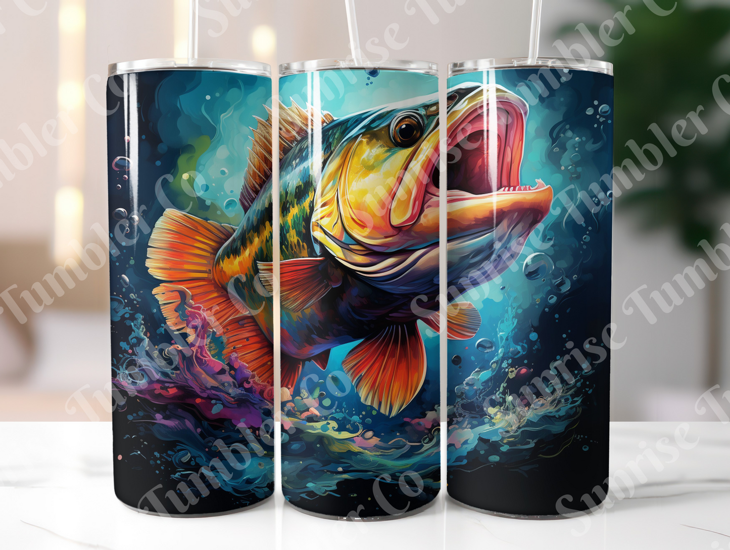 Fishing Variety Part 1 - 20oz and 30oz Tumblers (Glow In The Dark Green And Blue Available)