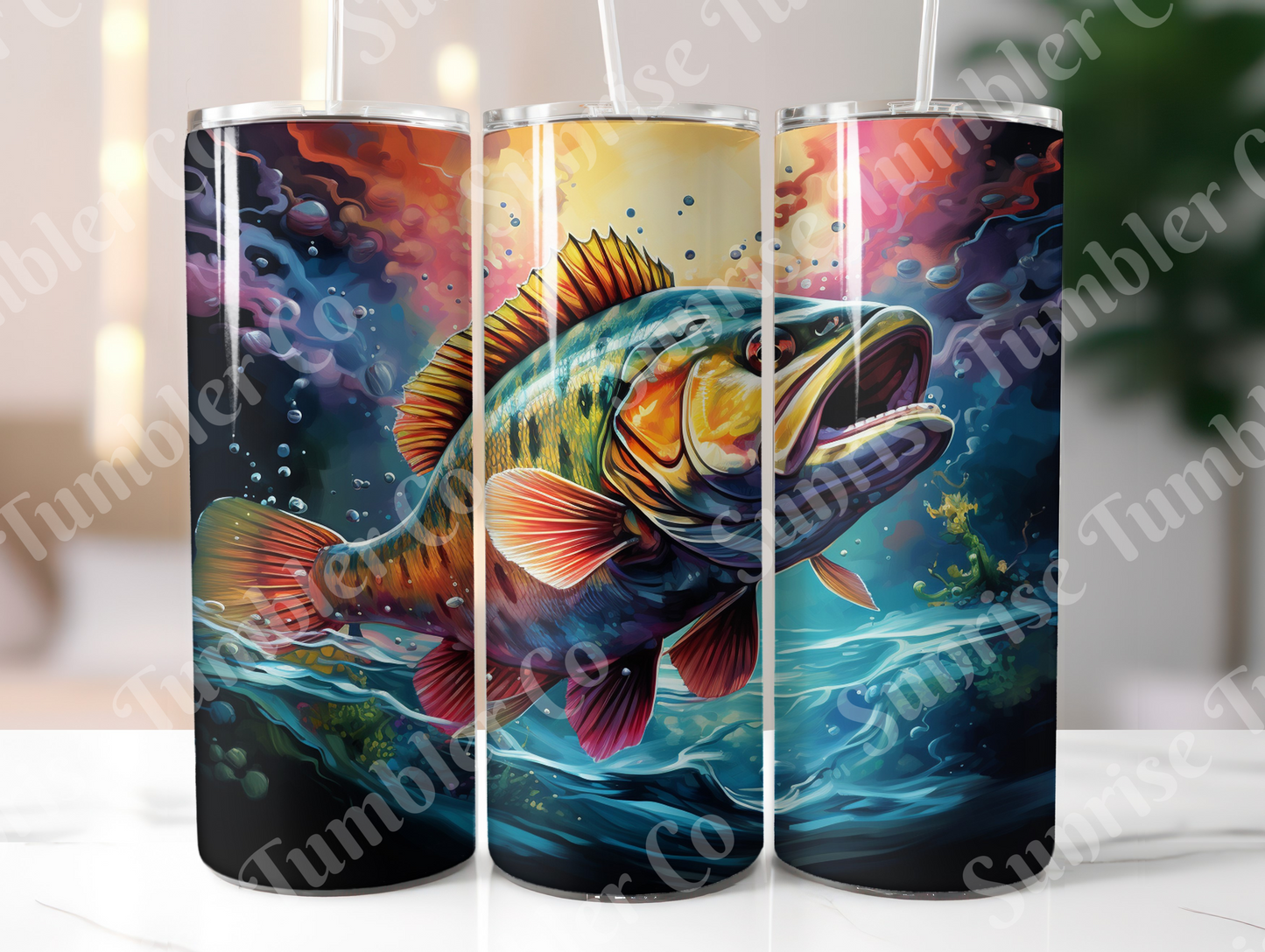Fishing Variety Part 1 - 20oz and 30oz Tumblers (Glow In The Dark Green And Blue Available)