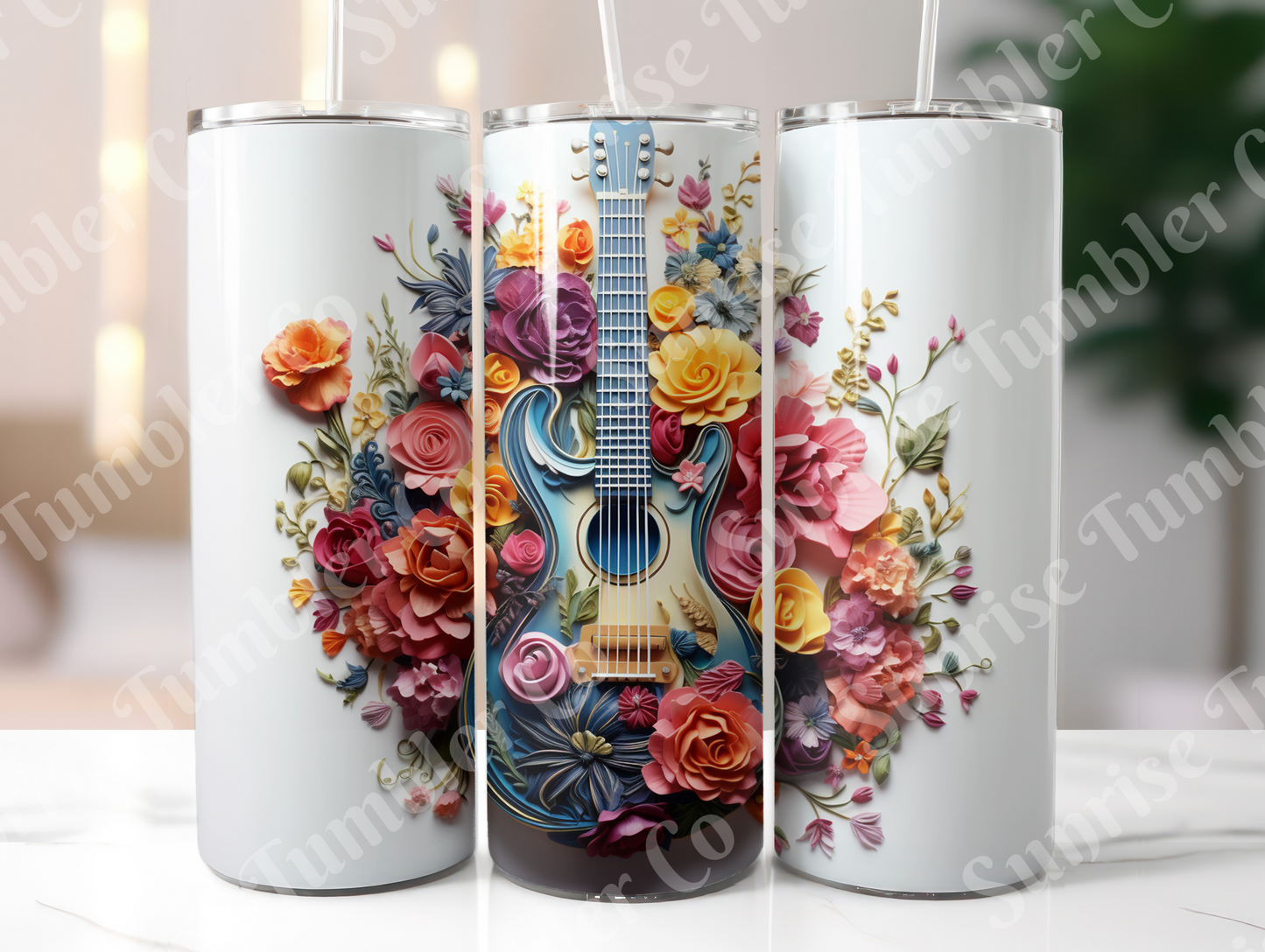 Guitar Variety Part 1 - 20oz and 30oz Tumblers (Glow In The Dark Green And Blue Available)