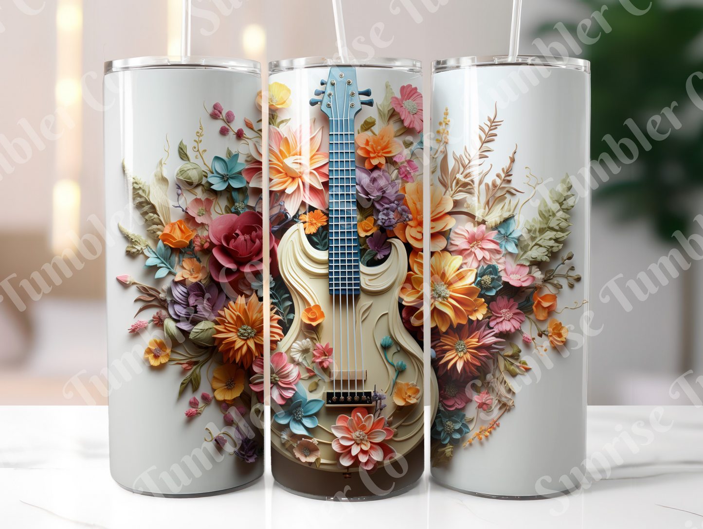 Guitar Variety Part 1 - 20oz and 30oz Tumblers (Glow In The Dark Green And Blue Available)