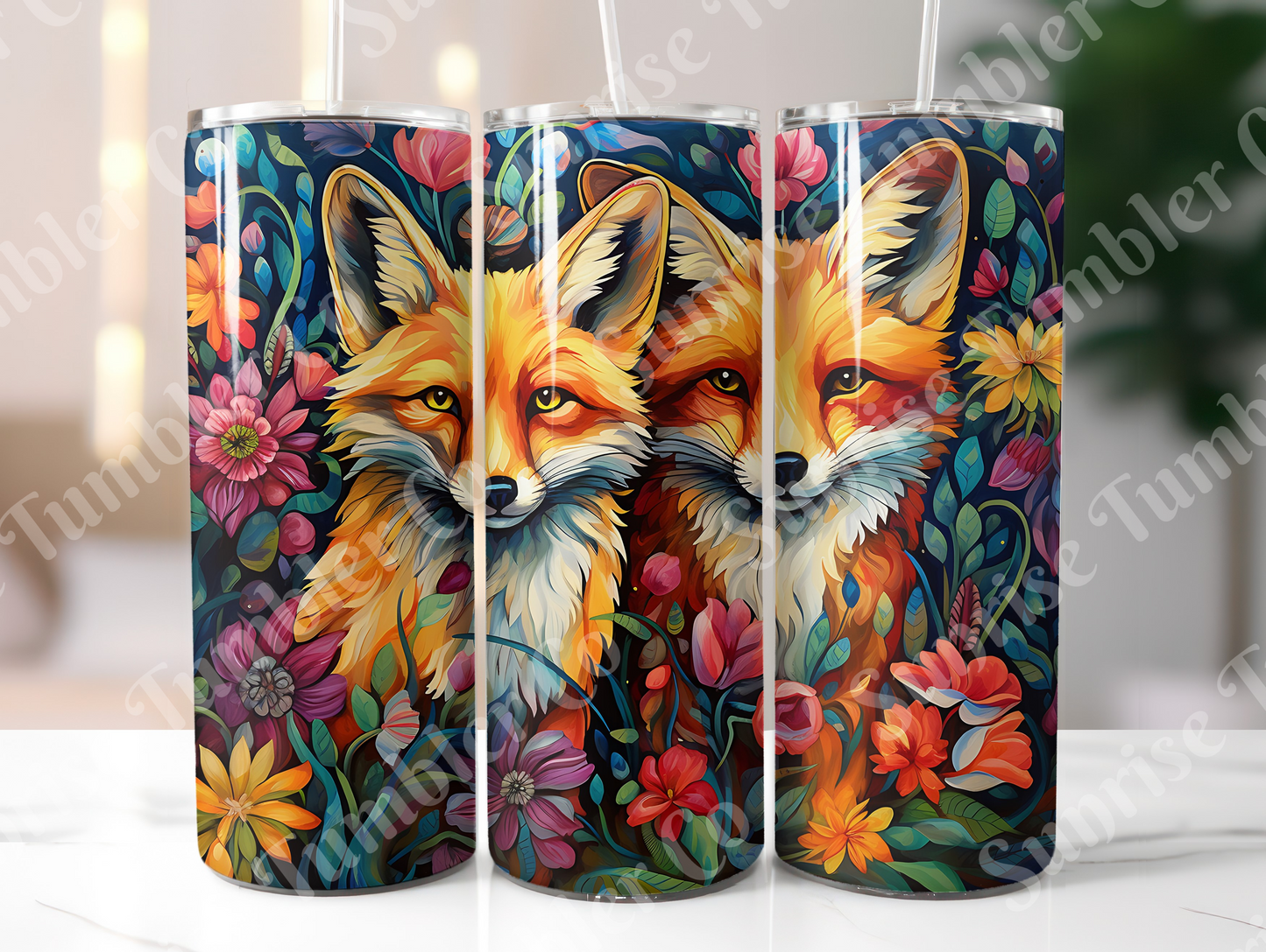 Fox Variety - 20 oz and 30 oz Tumbler (Glow In The Dark Option Available)