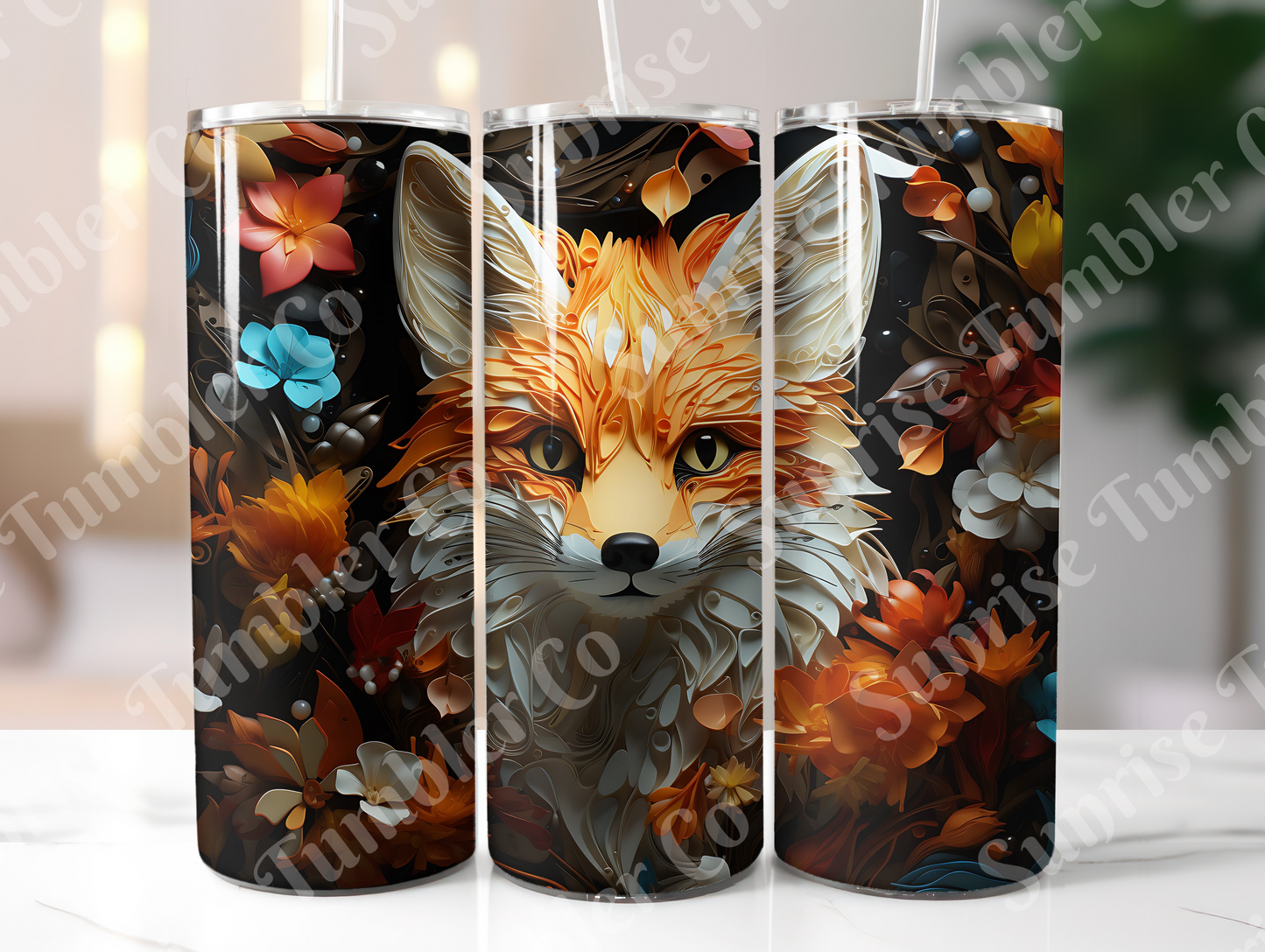 Fox Variety - 20 oz and 30 oz Tumbler (Glow In The Dark Option Available)