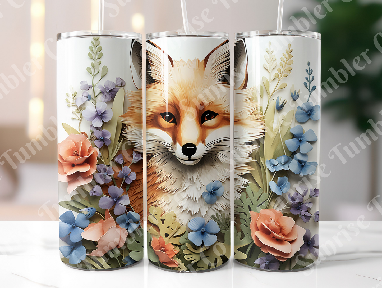 Fox Variety - 20 oz and 30 oz Tumbler (Glow In The Dark Option Available)