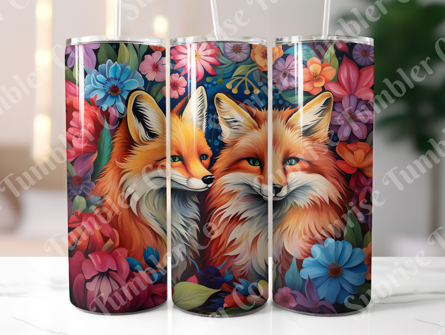 Fox Variety - 20 oz and 30 oz Tumbler (Glow In The Dark Option Available)