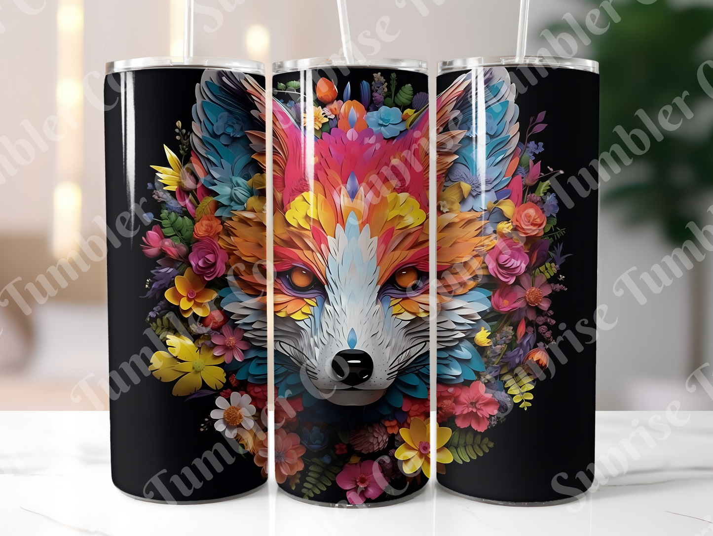 Fox Variety - 20 oz and 30 oz Tumbler (Glow In The Dark Option Available)