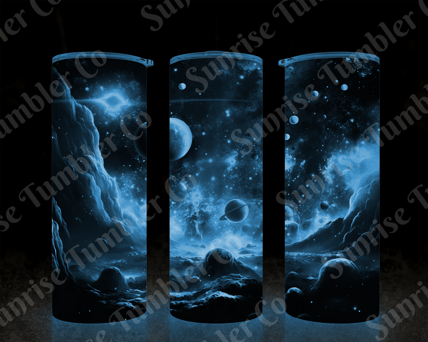 Galaxy and Northern Lights Variety - 20 oz and 30 oz Tumblers (Glow In The Dark Option Available)