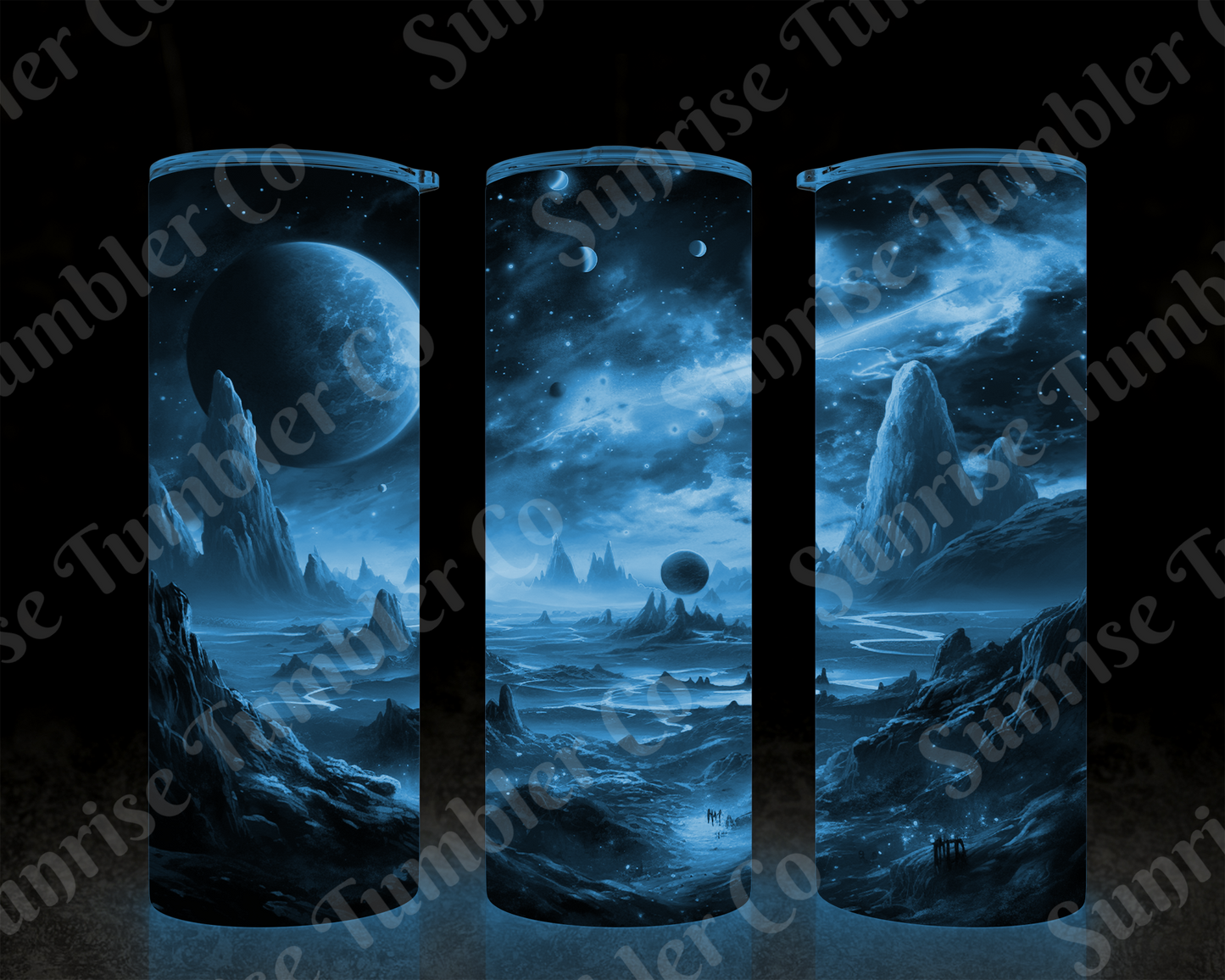 Galaxy and Northern Lights Variety - 20 oz and 30 oz Tumblers (Glow In The Dark Option Available)
