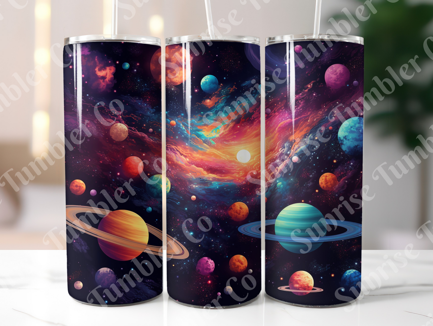 Galaxy and Northern Lights Variety - 20 oz and 30 oz Tumblers (Glow In The Dark Option Available)