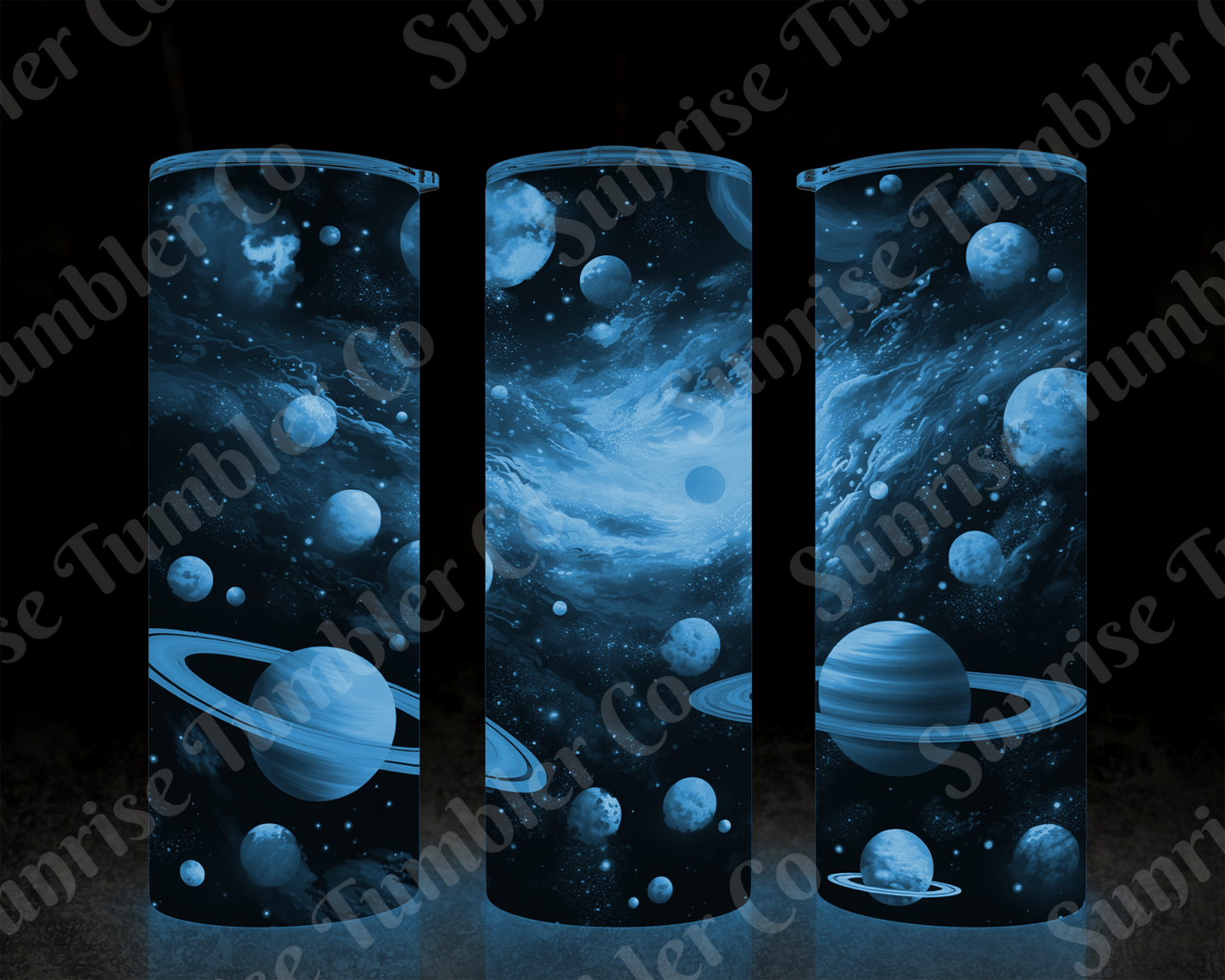 Galaxy and Northern Lights Variety - 20 oz and 30 oz Tumblers (Glow In The Dark Option Available)