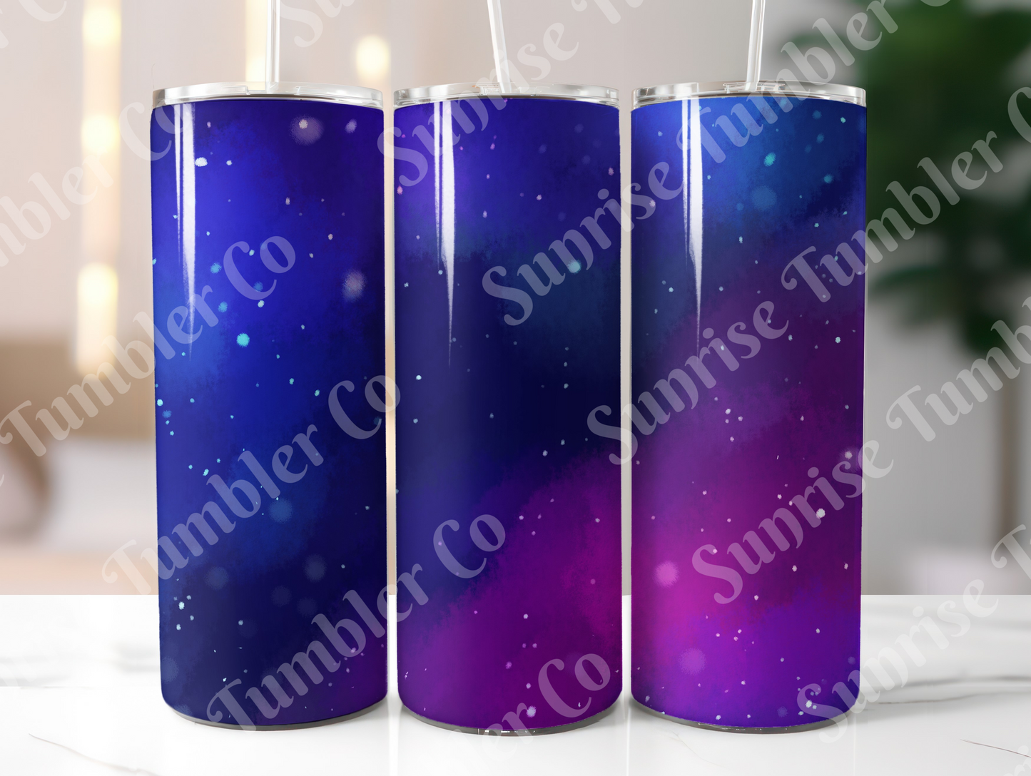 Galaxy and Northern Lights Variety - 20 oz and 30 oz Tumblers (Glow In The Dark Option Available)