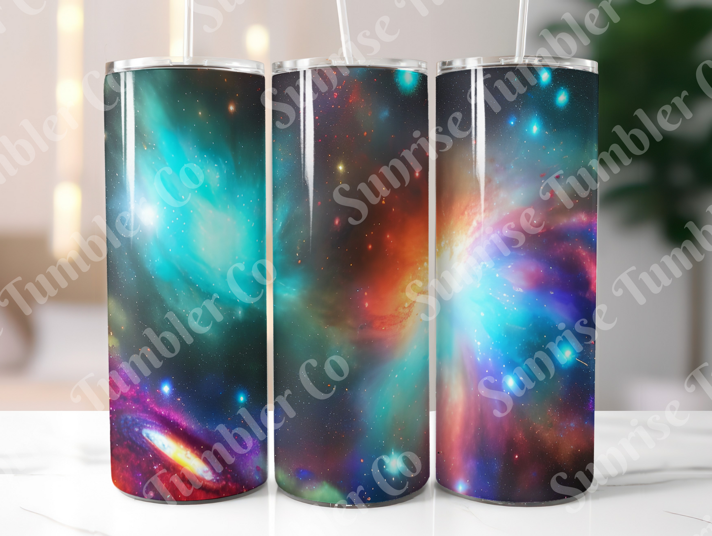 Galaxy and Northern Lights Variety - 20 oz and 30 oz Tumblers (Glow In The Dark Option Available)