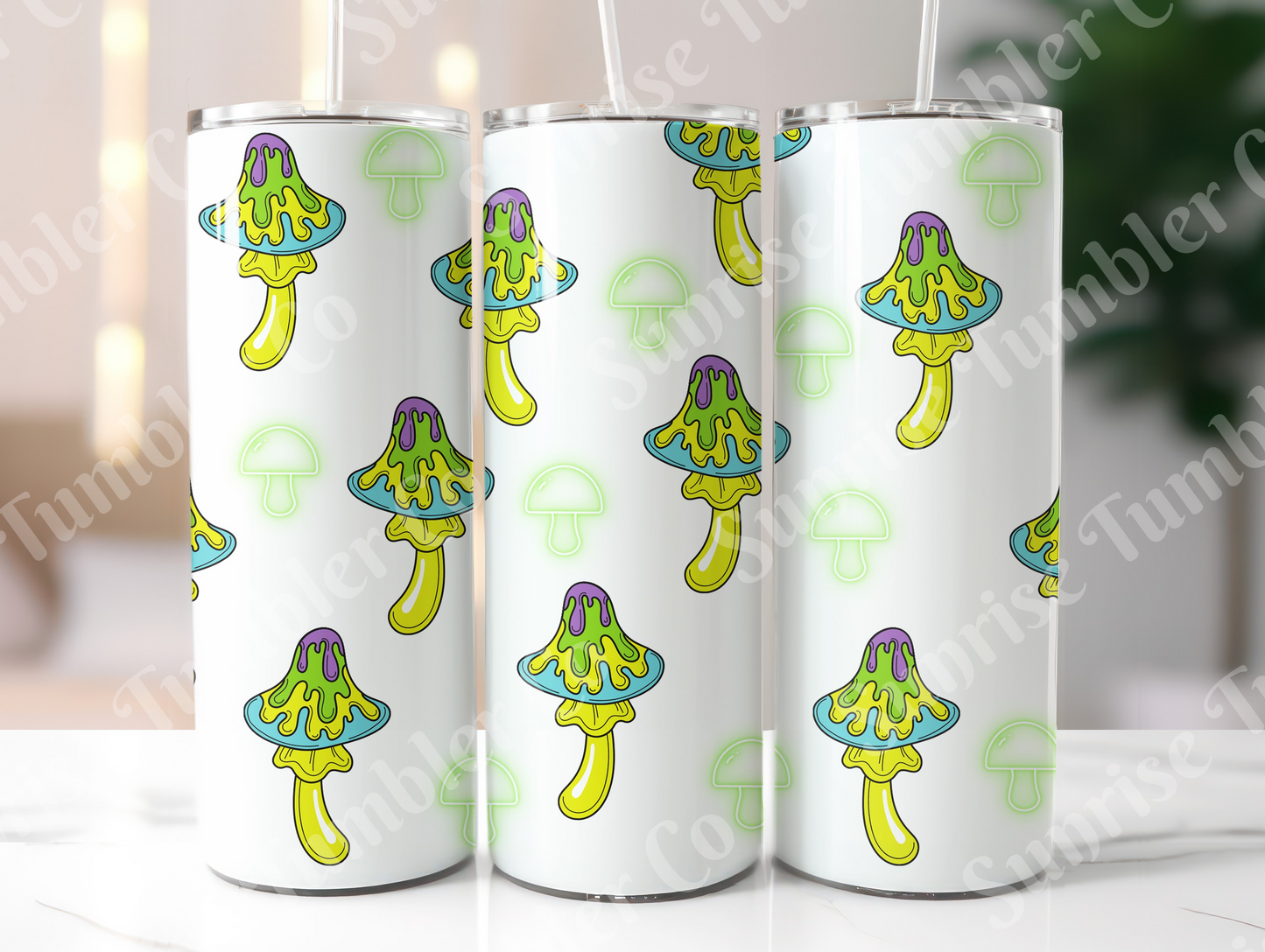 Mushroom Variety Part 1 - 20oz and 30oz Tumblers (Glow In The Dark Green And Blue Available)