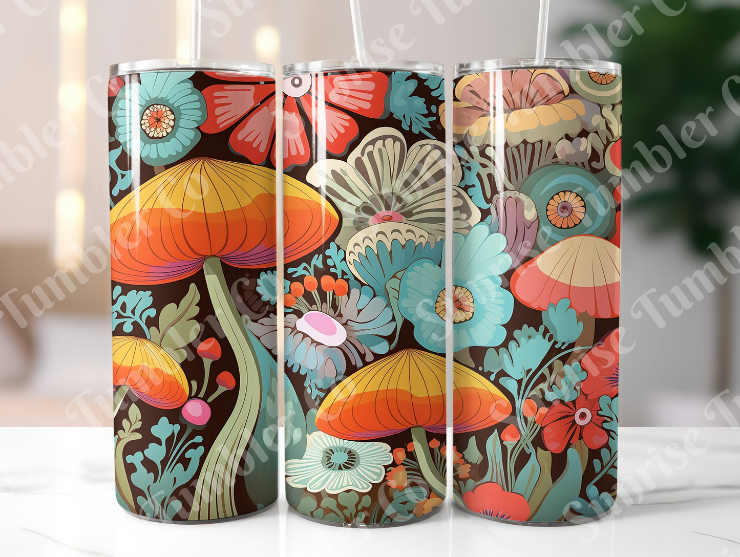 Mushroom Variety Part 1 - 20oz and 30oz Tumblers (Glow In The Dark Green And Blue Available)