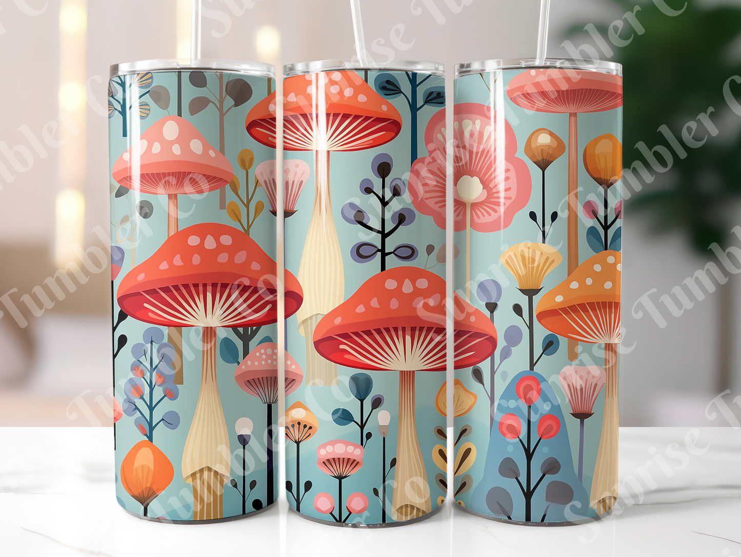 Mushroom Variety Part 1 - 20oz and 30oz Tumblers (Glow In The Dark Green And Blue Available)
