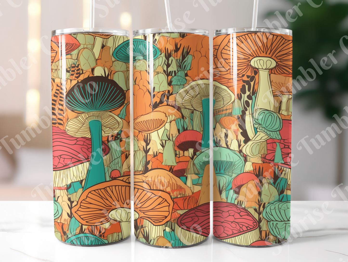 Mushroom Variety Part 1 - 20oz and 30oz Tumblers (Glow In The Dark Green And Blue Available)