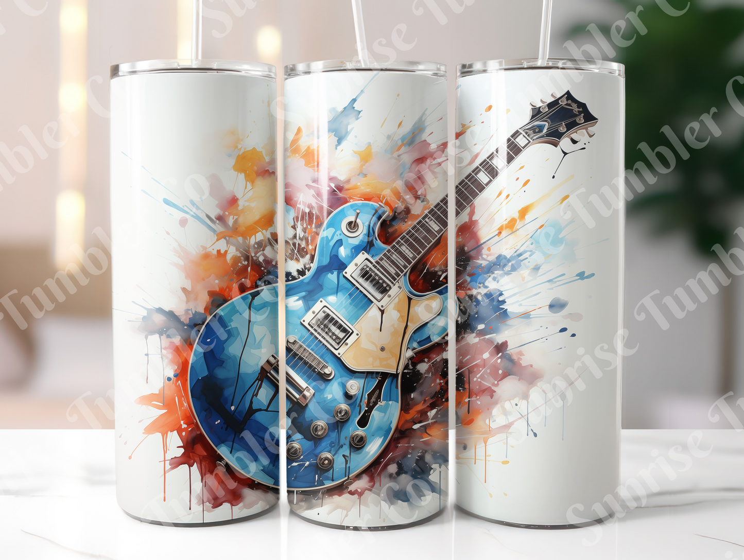 Guitar Variety Part 1 - 20oz and 30oz Tumblers (Glow In The Dark Green And Blue Available)