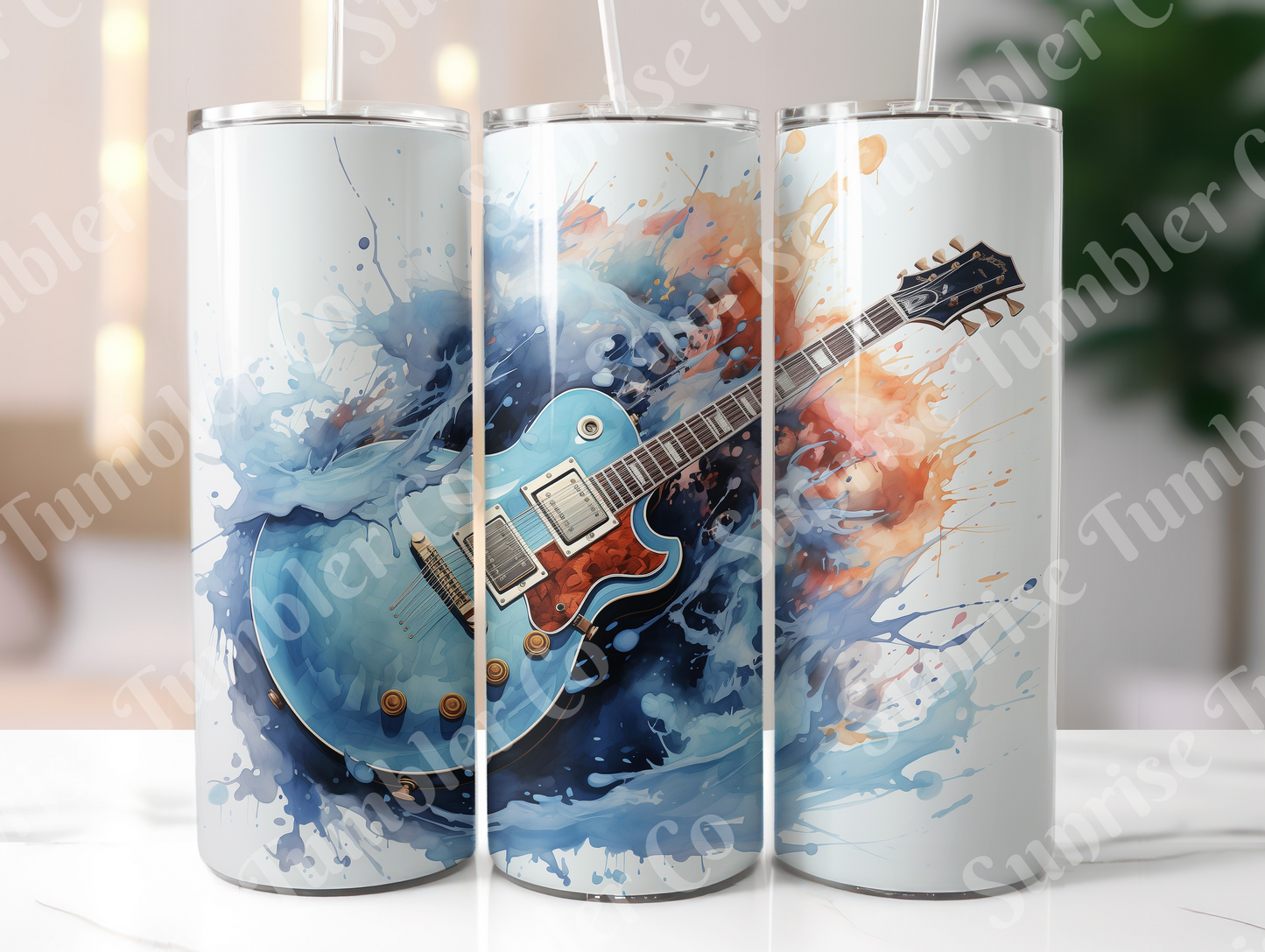 Guitar Variety Part 1 - 20oz and 30oz Tumblers (Glow In The Dark Green And Blue Available)
