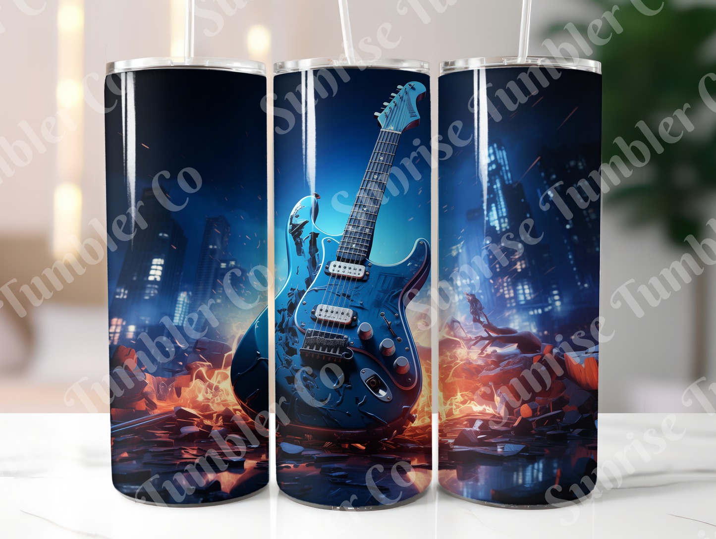 Guitar Variety Part 1 - 20oz and 30oz Tumblers (Glow In The Dark Green And Blue Available)